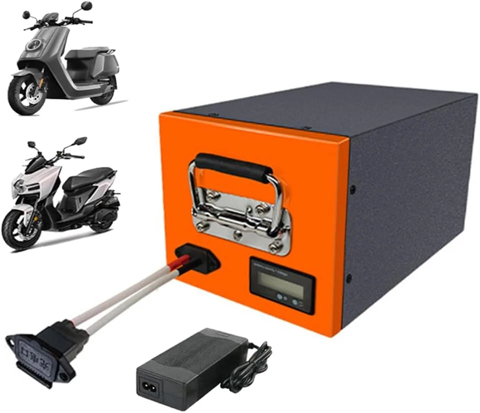 باطری لیتیوم یون موتورسیکلت 60 ولت 48 ولت 60 ولت 72 ولت 25 آمپر ساعت 45 آمپر ساعت 55 آمپر ساعت برای موتور برقی 50-4000 وات به همراه شارژر، 60 ولت، 25 آمپر ساعت