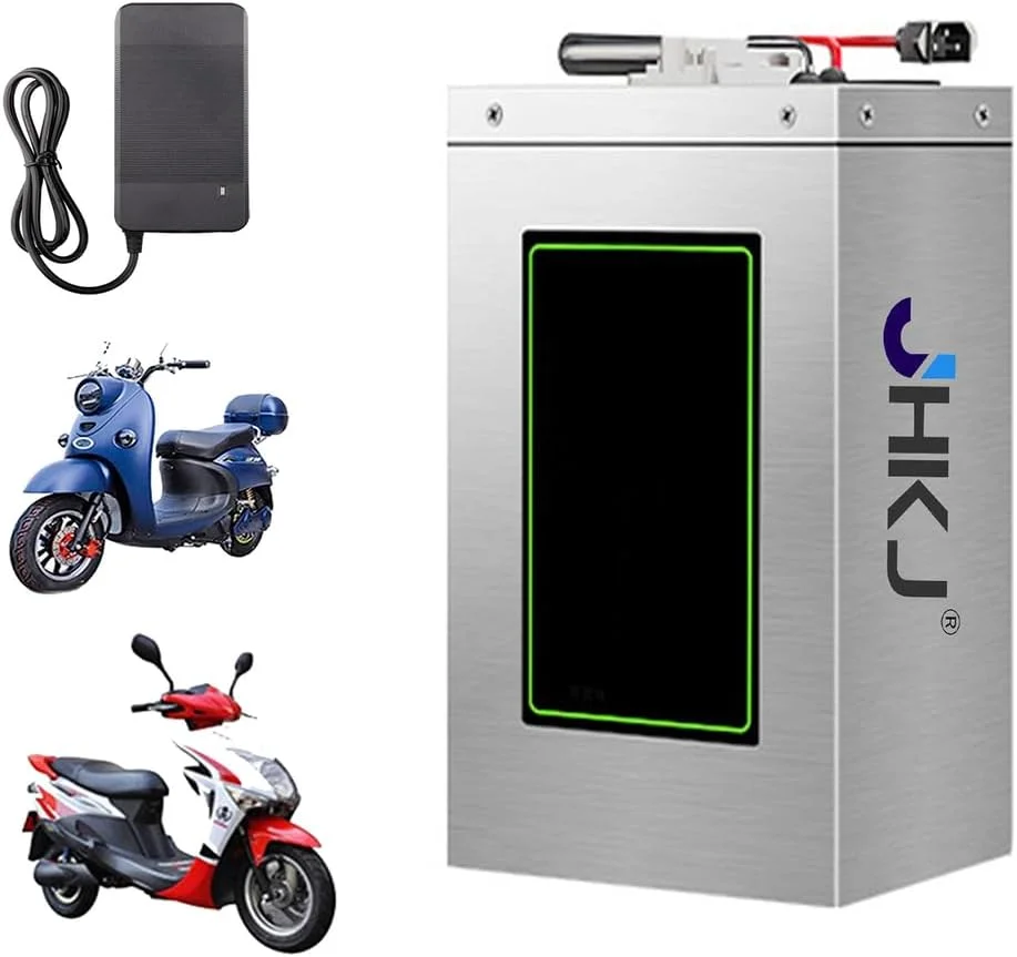 باطری موتور سیکلت 60 ولت 48 ولت 60 ولت 72 ولت 30 آمپر ساعت 45 آمپر ساعت 52 آمپر ساعت LiFePO4 لیتیوم آهن فسفات برای اسکوتر 0-4000 وات موتور گلف کارت با شارژر، 48 ولت 52 آمپر ساعت