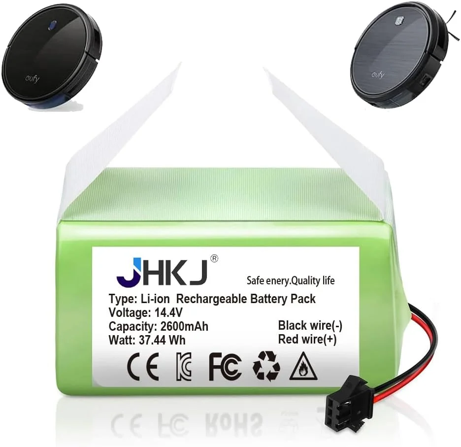 باتری جایگزین 14.8 ولت 2600 میلی آمپر ساعت، 2800 میلی آمپر ساعت، 3200 میلی آمپر ساعت، 4000 میلی آمپر ساعت برای جاروبرقی های رباتیک سری 990/1090/X500/RoBoVac 11