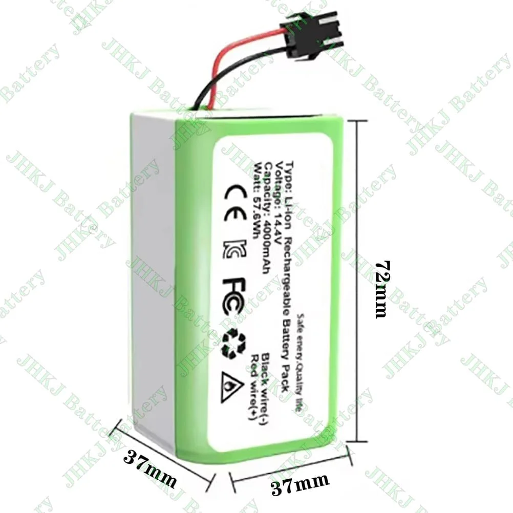 باتری جایگزین 14.8 ولت 2600 میلی آمپر ساعت، 2800 میلی آمپر ساعت، 3200 میلی آمپر ساعت، 4000 میلی آمپر ساعت برای جاروبرقی های رباتیک سری 990/1090/X500/RoBoVac 11 باتری جایگزین 14.8 ولت 2600 میلی آمپر ساعت، 2800 میلی آمپر ساعت، 3200 میلی آمپر ساعت، 4000 میلی آمپر ساعت برای جاروبرقی های رباتیک سری 990/1090/X500/RoBoVac 11