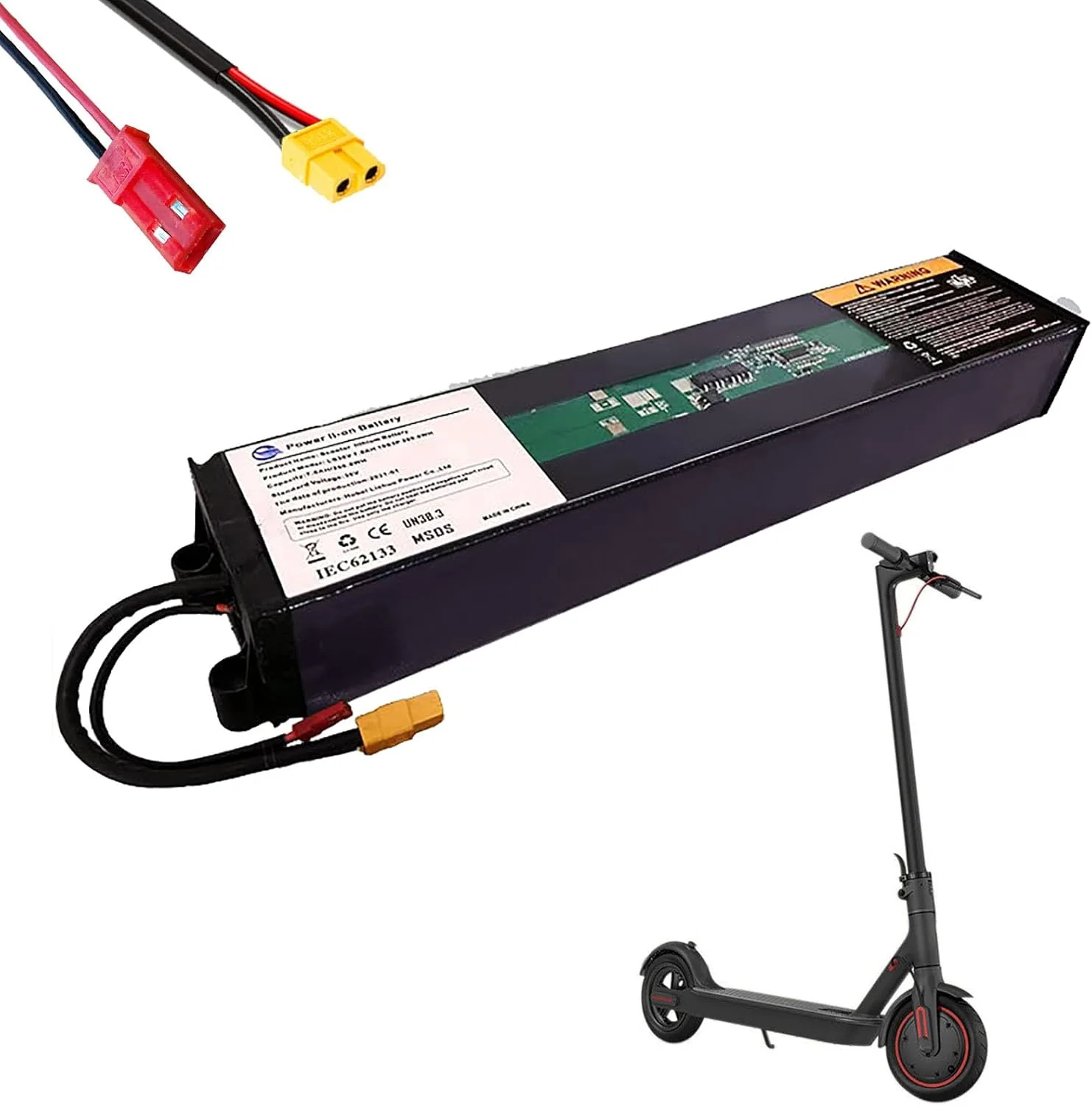 باتری لیتیومی اسکوتر 36 ولت 6 آمپر ساعت، 7.8 آمپر ساعت، 9 آمپر ساعت، 9.6 آمپر ساعت، باتری لیتیومی خودروی تعادلی 36 ولت برای اسکوتر M365، کیت موتور 200 وات - 350 وات