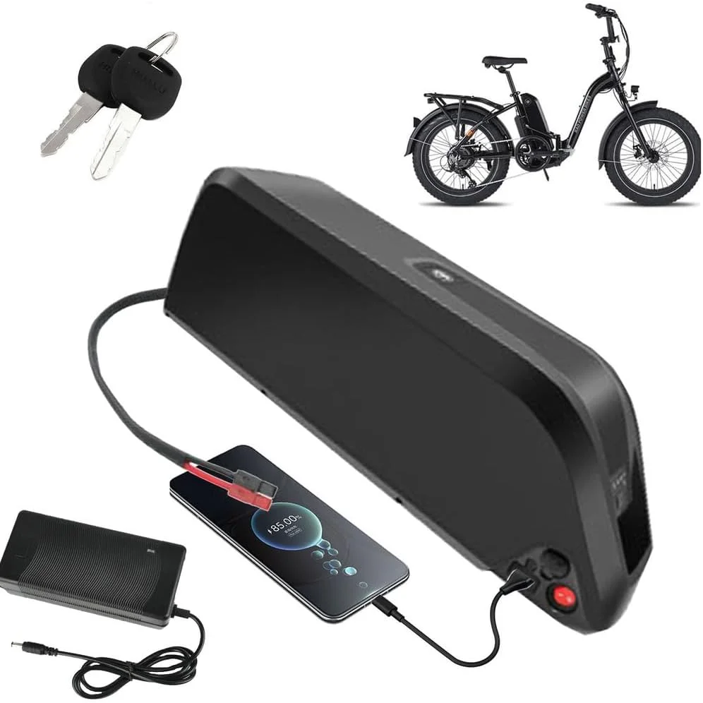 باتری لیتیومی 36 ولت 24 آمپر ساعت 21 آمپر ساعت، باتری جایگزین 48 ولت 8 آمپر ساعت 10.4 آمپر ساعت، باتری های لوله پایین 24 ولت 17.5 آمپر ساعت 15 آمپر ساعت برای کیت های موتور 250 وات - 1100 وات با قفل ایمنی