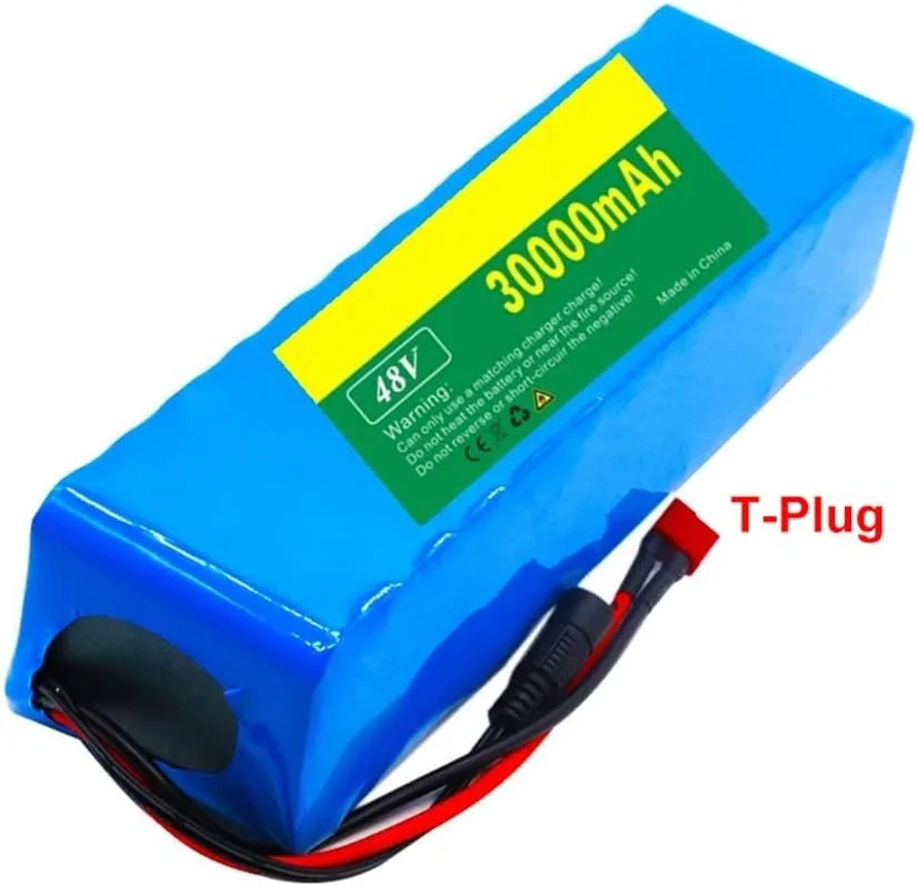 بسته باتری لیتیوم یون 48 ولت 30 آمپر ساعت JHKZUDG برای دوچرخه برقی/اسکوتر برقی، به همراه شارژر باتری لیتیومی 48 ولت، مناسب برای موتورهای 350W - 1000W بسته باتری لیتیوم یون 48 ولت 30 آمپر ساعت JHKZUDG برای دوچرخه برقی/اسکوتر برقی، به همراه شارژر باتری لیتیومی 48 ولت، مناسب برای موتورهای 350W - 1000W