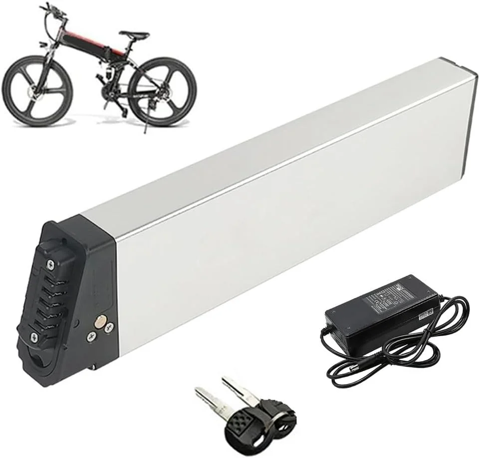 باتری لیتیوم یون 36 ولت 10 آمپر ساعت 17.5 آمپر ساعت، باتری جایگزین 48 ولت 8 آمپر ساعت 14 آمپر ساعت، باتری های لیتیومی داخلی برای کیت های موتور 360 وات - 670 وات به همراه شارژر و دسته