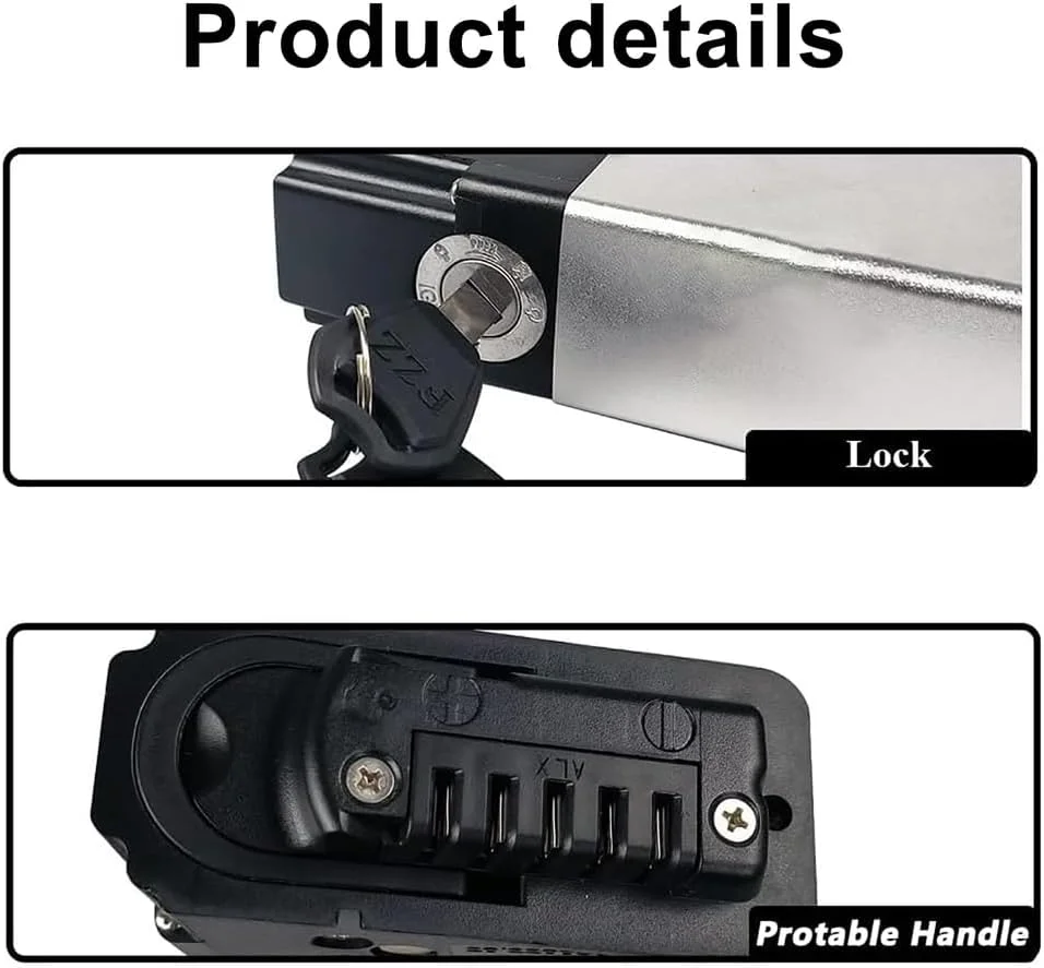 باتری لیتیوم یون 36 ولت 10 آمپر ساعت 17.5 آمپر ساعت، باتری جایگزین 48 ولت 8 آمپر ساعت 14 آمپر ساعت، باتری های لیتیومی داخلی برای کیت های موتور 360 وات - 670 وات به همراه شارژر و دسته باتری لیتیوم یون 36 ولت 10 آمپر ساعت 17.5 آمپر ساعت، باتری جایگزین 48 ولت 8 آمپر ساعت 14 آمپر ساعت، باتری های لیتیومی داخلی برای کیت های موتور 360 وات - 670 وات به همراه شارژر و دسته