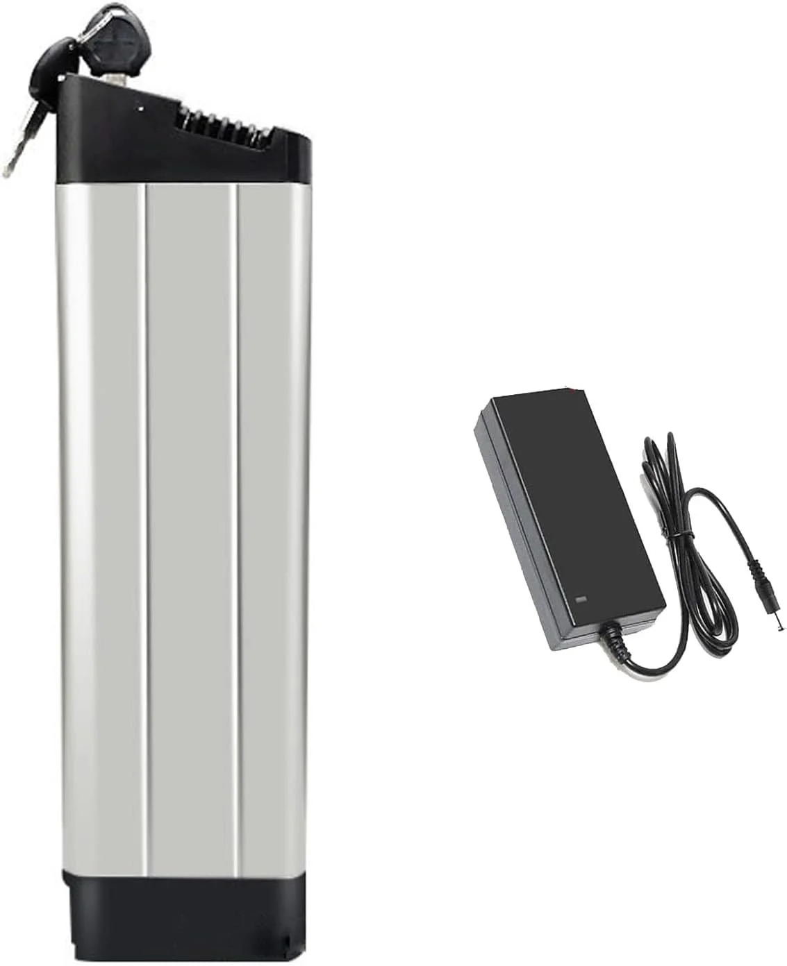 باتری لیتیومی 36 ولت 10.4 آمپر ساعت 14 آمپر ساعت، باتری جایگزین 48 ولت 10.5 آمپر ساعت با شارژر و پورت USB داخلی، باتری لیتیومی برای کیت های موتور 50 وات - 500 وات