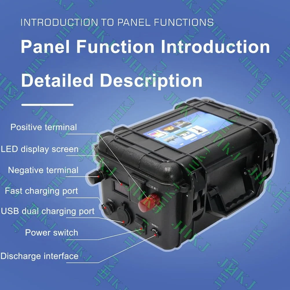 باتری لیتیومی 12 ولت 60 آمپر ساعت، 80 آمپر ساعت، 100 آمپر ساعت، 120 آمپر ساعت، 150 آمپر ساعت، 200 آمپر ساعت، باتری تراستر فضای باز 24 ولت 60 آمپر ساعت، 100 آمپر ساعت، باتری قایق ماهیگیری برای کیت های موتور 720 وات - 2400 وات