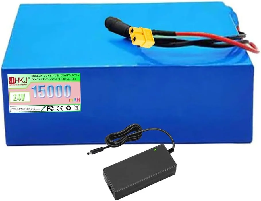 بسته باتری لیتیومی 24 ولت 18 آمپر ساعت 20 آمپر ساعت، باتری های جایگزین 36 ولت 10 آمپر ساعت 12 آمپر ساعت، باتری لیتیومی 48 ولت 15 آمپر ساعت PVC برای کیت های موتور 350 وات - 1000 وات به همراه شارژر