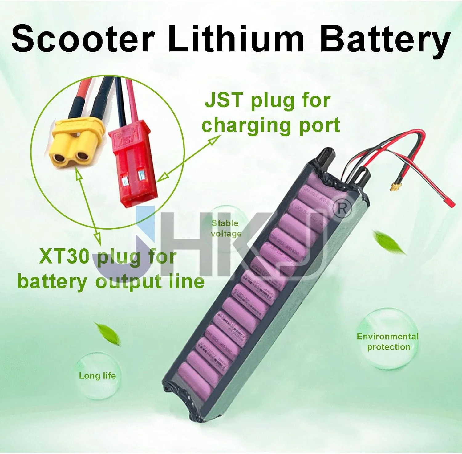 بسته باتری لیتیومی اسکوتر برقی 36 ولت با ظرفیت بالا 4.4 آمپر ساعت، 5.2 آمپر ساعت، 6.6 آمپر ساعت، 7.8 آمپر ساعت، 10.4 آمپر ساعت، جایگزین باتری لیتیوم یونی برای کیت موتور اسکوتر برقی M365