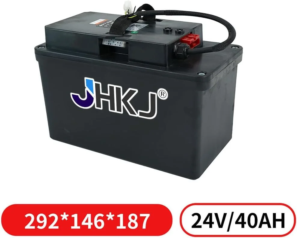 لیفتراک/استاکر برقی 24 ولت با باتری لیتیومی 24 ولت 40 آمپر ساعت بدون نیاز به نگهداری، مناسب برای کیت های تبدیل موتور 950 وات با دسته