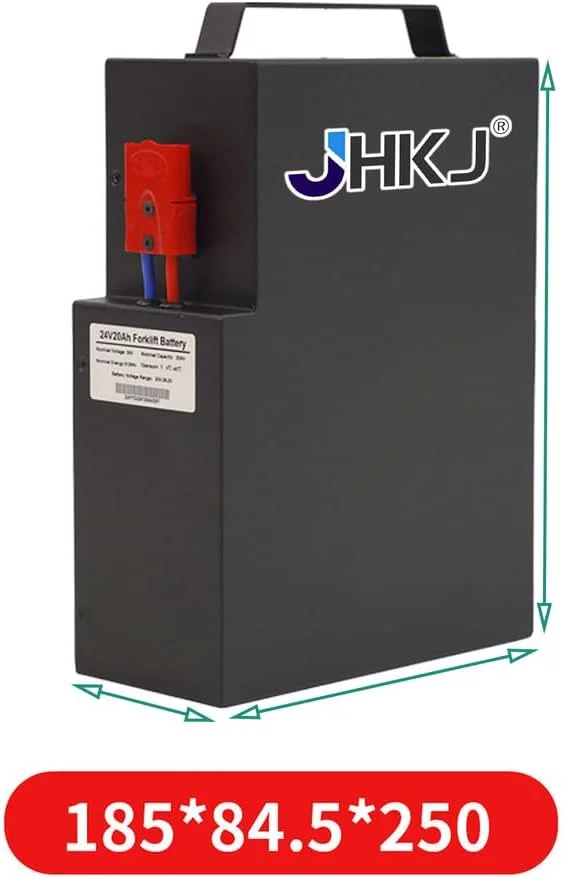 باطری لیتیومی 24 ولت استاکر برقی و پالت تراک 24 ولت 20 آمپر ساعت با دسته قابل حمل مناسب برای کیت های تبدیل موتور 500 وات