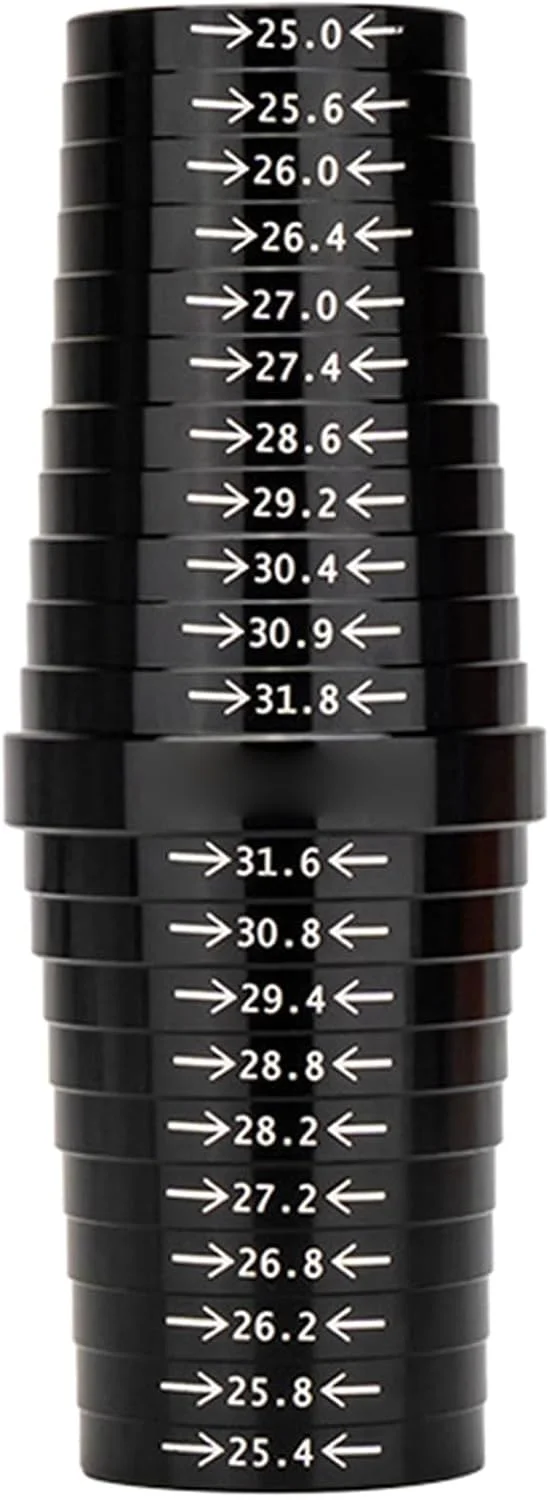 ابزار اندازه گیری میله زین دوچرخه، لوازم جانبی آلومینیومی 25 تا 31.8 میلی متر ابزار اندازه گیری میله زین دوچرخه، لوازم جانبی آلومینیومی 25 تا 31.8 میلی متر