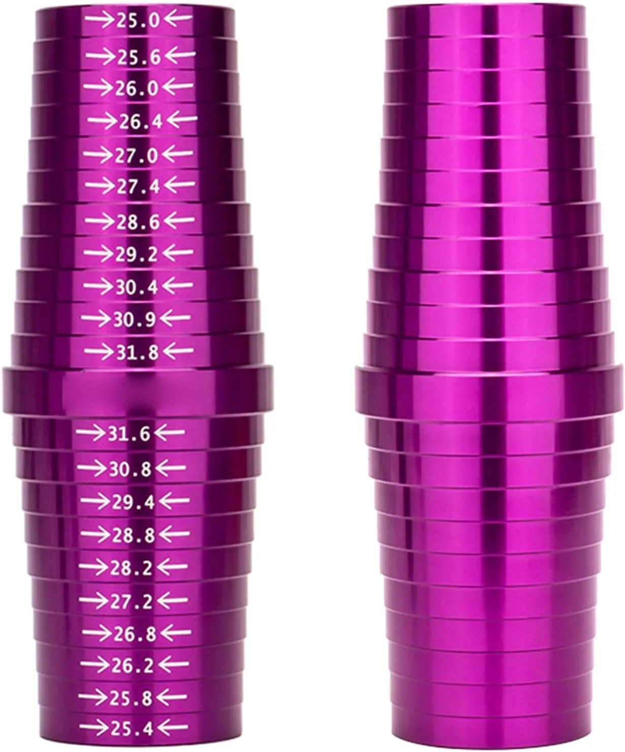ابزار اندازه گیری میله زین دوچرخه، لوازم جانبی آلومینیومی 25 تا 31.8 میلی متر ابزار اندازه گیری میله زین دوچرخه، لوازم جانبی آلومینیومی 25 تا 31.8 میلی متر