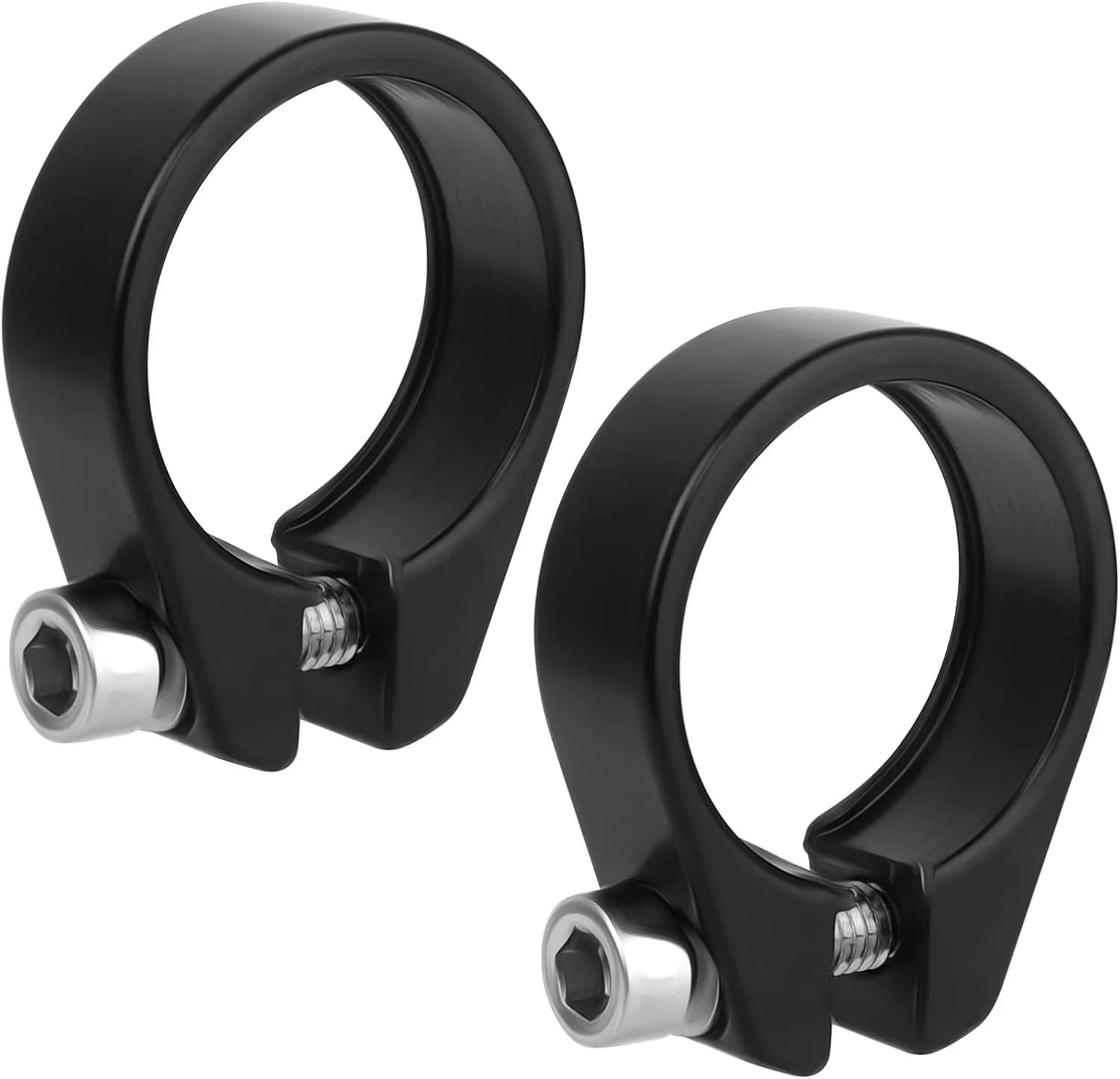 2 عدد بست لوله زین دوچرخه، بست لوله زین آلیاژ آلومینیوم 27.2 میلی متر مشکی برای دوچرخه های کوهستانی، جاده ای و تاشو 2 عدد بست لوله زین دوچرخه، بست لوله زین آلیاژ آلومینیوم 27.2 میلی متر مشکی برای دوچرخه های کوهستانی، جاده ای و تاشو