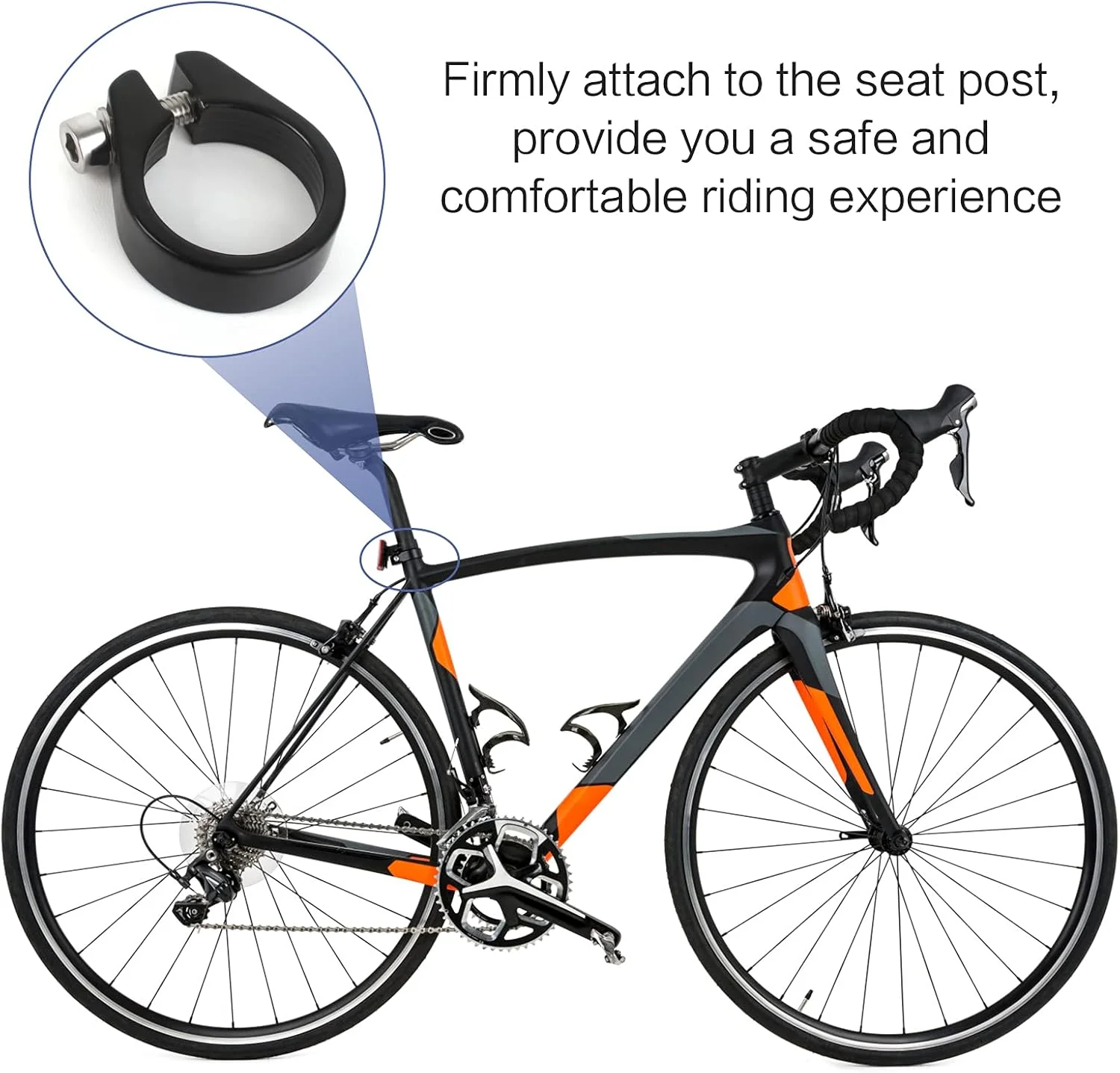 2 عدد بست لوله زین دوچرخه، بست لوله زین آلیاژ آلومینیوم 27.2 میلی متر مشکی برای دوچرخه های کوهستانی، جاده ای و تاشو 2 عدد بست لوله زین دوچرخه، بست لوله زین آلیاژ آلومینیوم 27.2 میلی متر مشکی برای دوچرخه های کوهستانی، جاده ای و تاشو