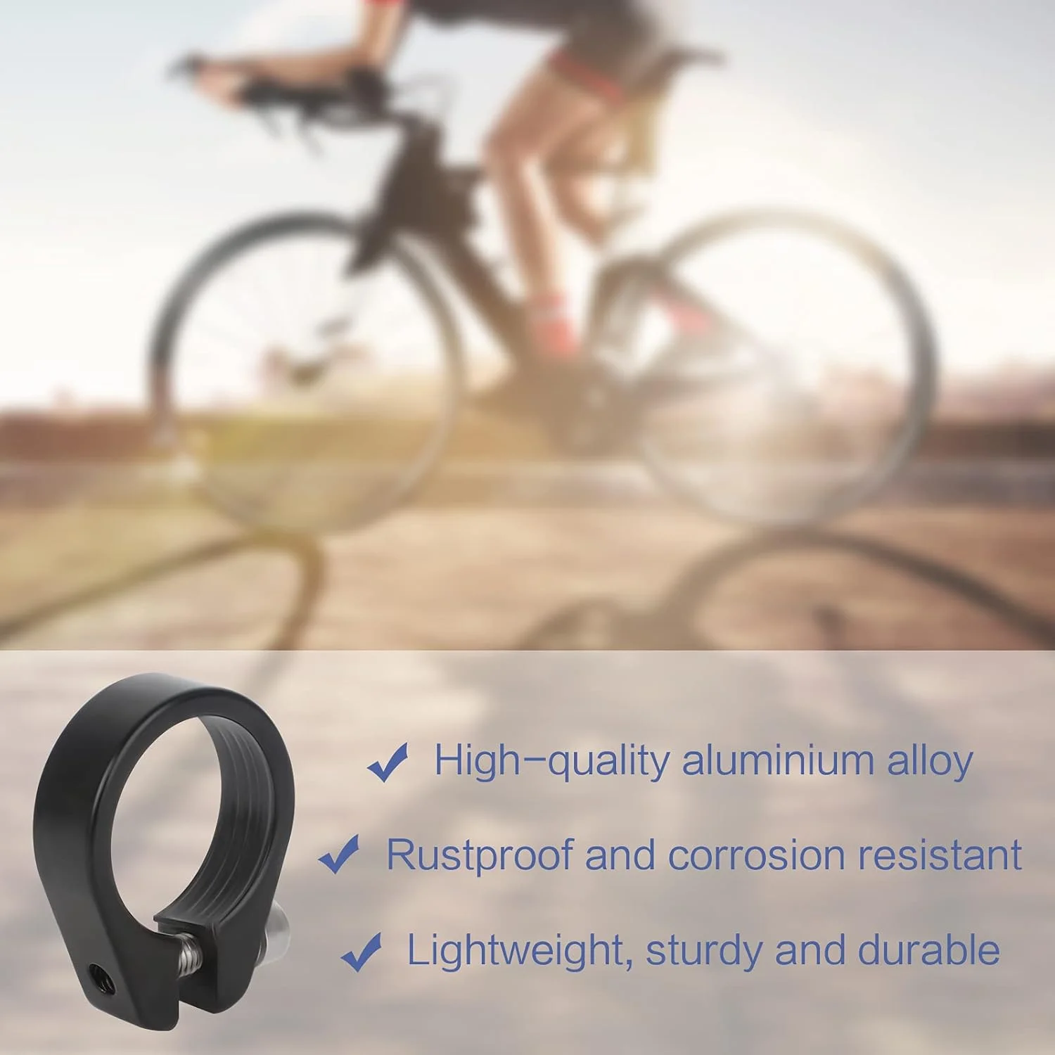 2 عدد بست لوله زین دوچرخه، بست لوله زین آلیاژ آلومینیوم 27.2 میلی متر مشکی برای دوچرخه های کوهستانی، جاده ای و تاشو 2 عدد بست لوله زین دوچرخه، بست لوله زین آلیاژ آلومینیوم 27.2 میلی متر مشکی برای دوچرخه های کوهستانی، جاده ای و تاشو