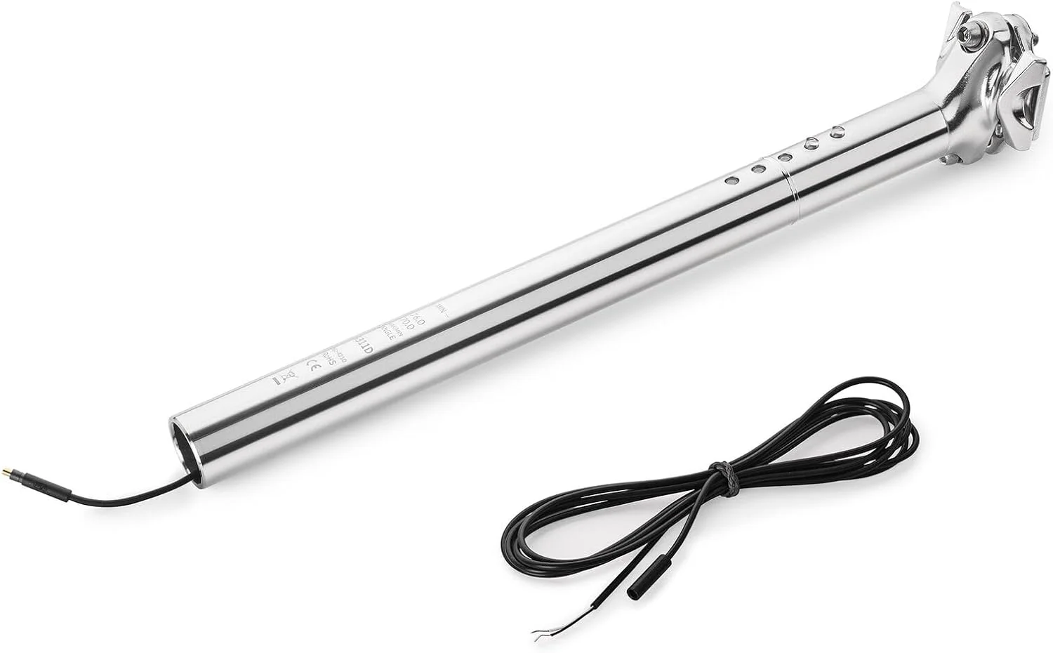 لوله زین دوچرخه LED جنریک، نقره ای، لوله چراغ ایمنی روشن با LED های قرمز، ساختار آلومینیومی لوله زین دوچرخه LED جنریک، نقره ای، لوله چراغ ایمنی روشن با LED های قرمز، ساختار آلومینیومی