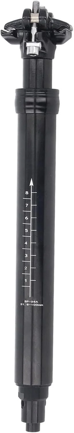 میله زین دوچرخه، 31.6 میلی متر با 100 میلی متر جابجایی، مسیریابی داخلی هیدرولیک آلیاژ آلومینیوم به همراه کیت کابل، مناسب برای دوچرخه های کوهستانی و جاده ای میله زین دوچرخه، 31.6 میلی متر با 100 میلی متر جابجایی، مسیریابی داخلی هیدرولیک آلیاژ آلومینیوم به همراه کیت کابل، مناسب برای دوچرخه های کوهستانی و جاده ای