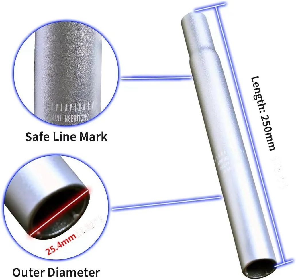 لوله زین دوچرخه، 25.4mm/27.2mm/28.6mm×250mm، لوله زین دوچرخه کوهستان، لوله زین دوچرخه از جنس آلیاژ آلومینیوم. لوله زین دوچرخه برای دوچرخه کوهستان و دوچرخه جاده. (25.4mm×250mm) لوله زین دوچرخه، 25.4mm/27.2mm/28.6mm×250mm، لوله زین دوچرخه کوهستان، لوله زین دوچرخه از جنس آلیاژ آلومینیوم. لوله زین دوچرخه برای دوچرخه کوهستان و دوچرخه جاده. (25.4mm×250mm)