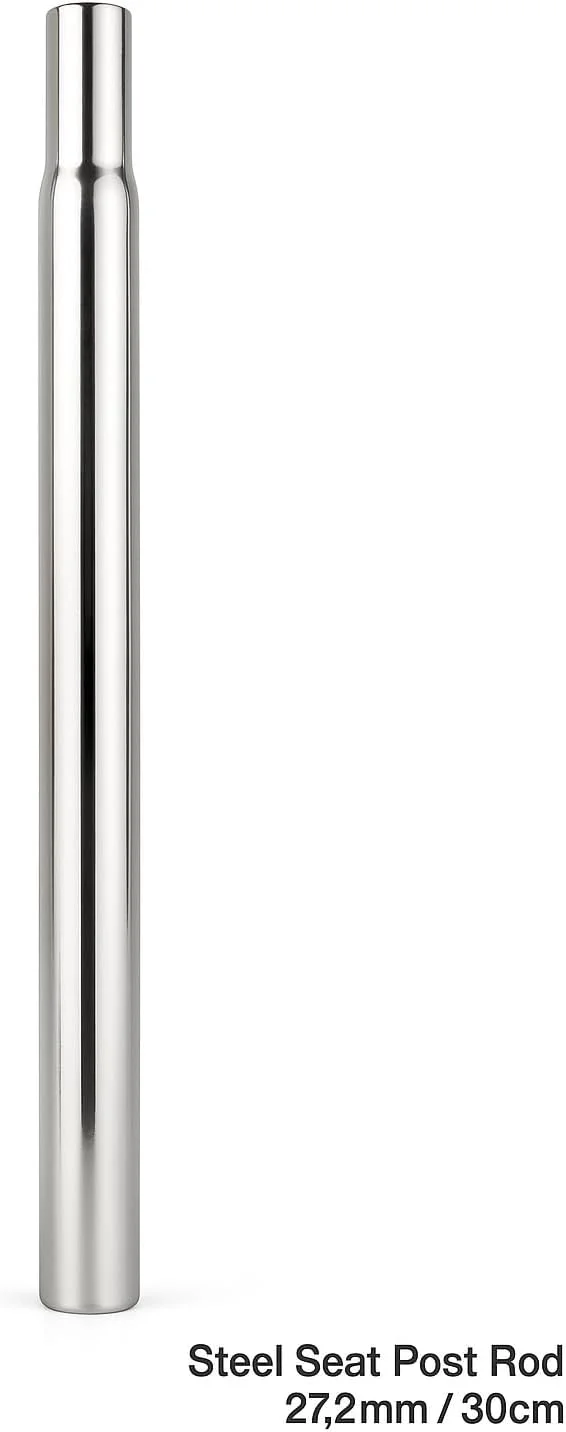 میله لوله زین دوچرخه فولادی 27.2 میلی‌متر – لوله زین دوچرخه کرومی سنگین برای دوچرخه‌های 14، 16، 18 و 20 اینچ – لوله زین بادوام و ضد زنگ با طول 30 سانتی‌متر