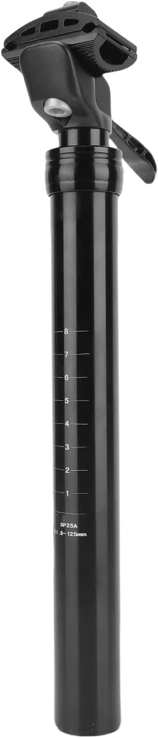 میله زین دوچرخه 31.6 میلیمتری، میله زین کمکفنر آلومینیومی با کورس 125 میلیمتر برای اکثر دوچرخهها، ارائه کنترل دستی ساده برای بالا و پایین آوردن میله زین دوچرخه 31.6 میلیمتری، میله زین کمکفنر آلومینیومی با کورس 125 میلیمتر برای اکثر دوچرخهها، ارائه کنترل دستی ساده برای بالا و پایین آوردن