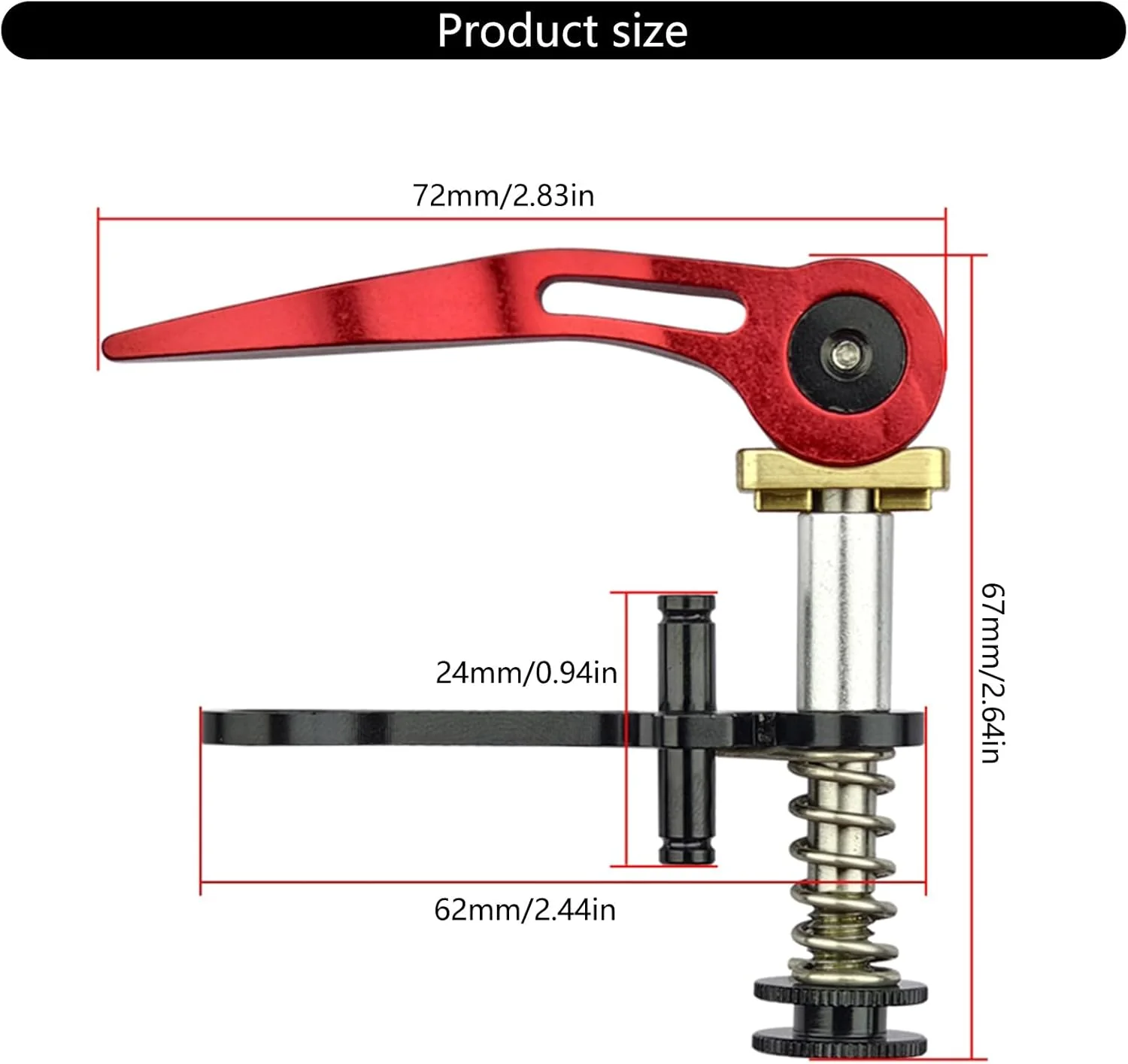 بست لوله زین دوچرخه با دوام، رهاسازی سریع، میله زین تاشو، لوازم دوچرخه سواری در فضای باز، نصب آسان