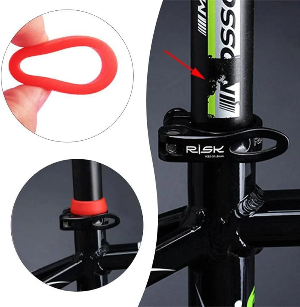 روکش محافظ بست لوله زین دوچرخه، ضد آب، سیلیکونی (مشکی - 30-35 میلی متر) روکش محافظ بست لوله زین دوچرخه، ضد آب، سیلیکونی (مشکی - 30-35 میلی متر)