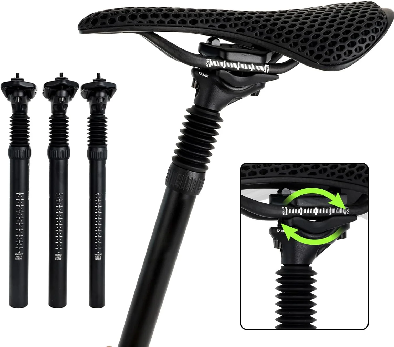 میله زین دوچرخه آلیاژ آلومینیوم سبک وزن با قابلیت جذب ضربه برای دوچرخه های کوهستانی و جاده میله زین دوچرخه آلیاژ آلومینیوم سبک وزن با قابلیت جذب ضربه برای دوچرخه های کوهستانی و جاده