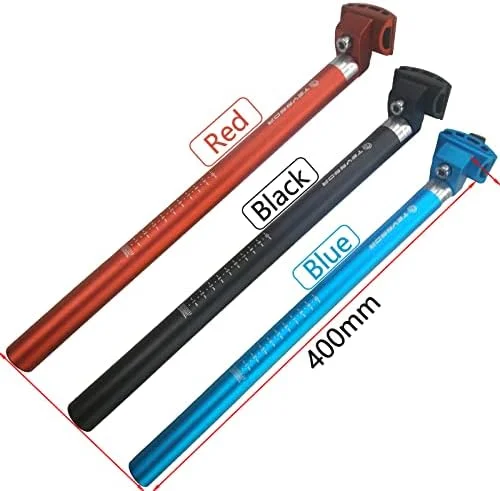 لوله زین دوچرخه تیسور 25.4/27.2/28.6/30.9/31.6 میلی متر 400 میلی متر قابل تنظیم برای دوچرخه های کوهستانی، BMX و جاده