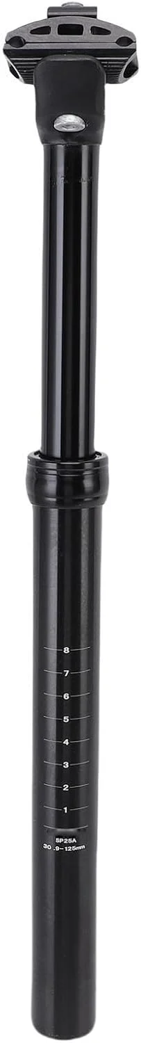 میله زین دوچرخه با قابلیت تنظیم، آلیاژ آلومینیوم 30.9 میلی‌متری با کورس 125 میلی‌متر، ایده‌آل برای راحتی دوچرخه‌سواری