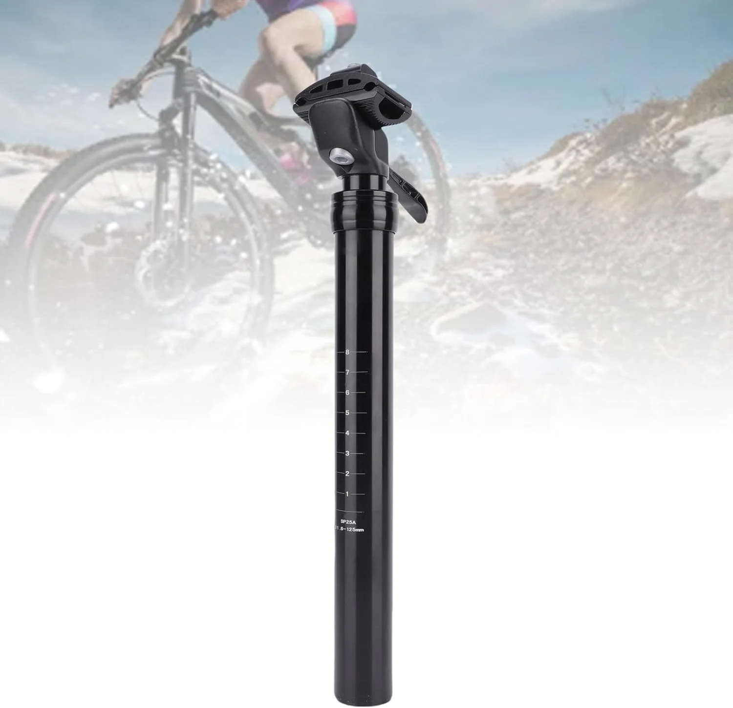 میله زین دوچرخه با قابلیت تنظیم ارتفاع، 31.6 میلی متر، 125 میلی متر، میله زین آلومینیومی با کنترل دستی برای دوچرخه سواری میله زین دوچرخه با قابلیت تنظیم ارتفاع، 31.6 میلی متر، 125 میلی متر، میله زین آلومینیومی با کنترل دستی برای دوچرخه سواری