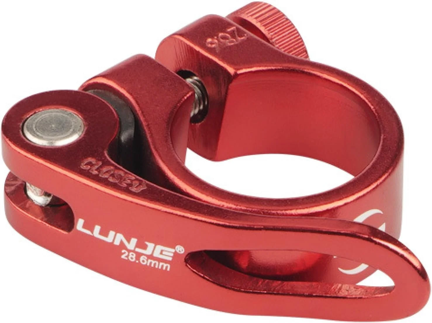 بست لوله زین دوچرخه TRIWONDER - رهاسازی سریع 28.6 میلی متر، 31.8 میلی متر، 34.9 میلی متر برای دوچرخه های کوهستانی، جاده ای و معمولی (قرمز، 34.9 میلی متر)