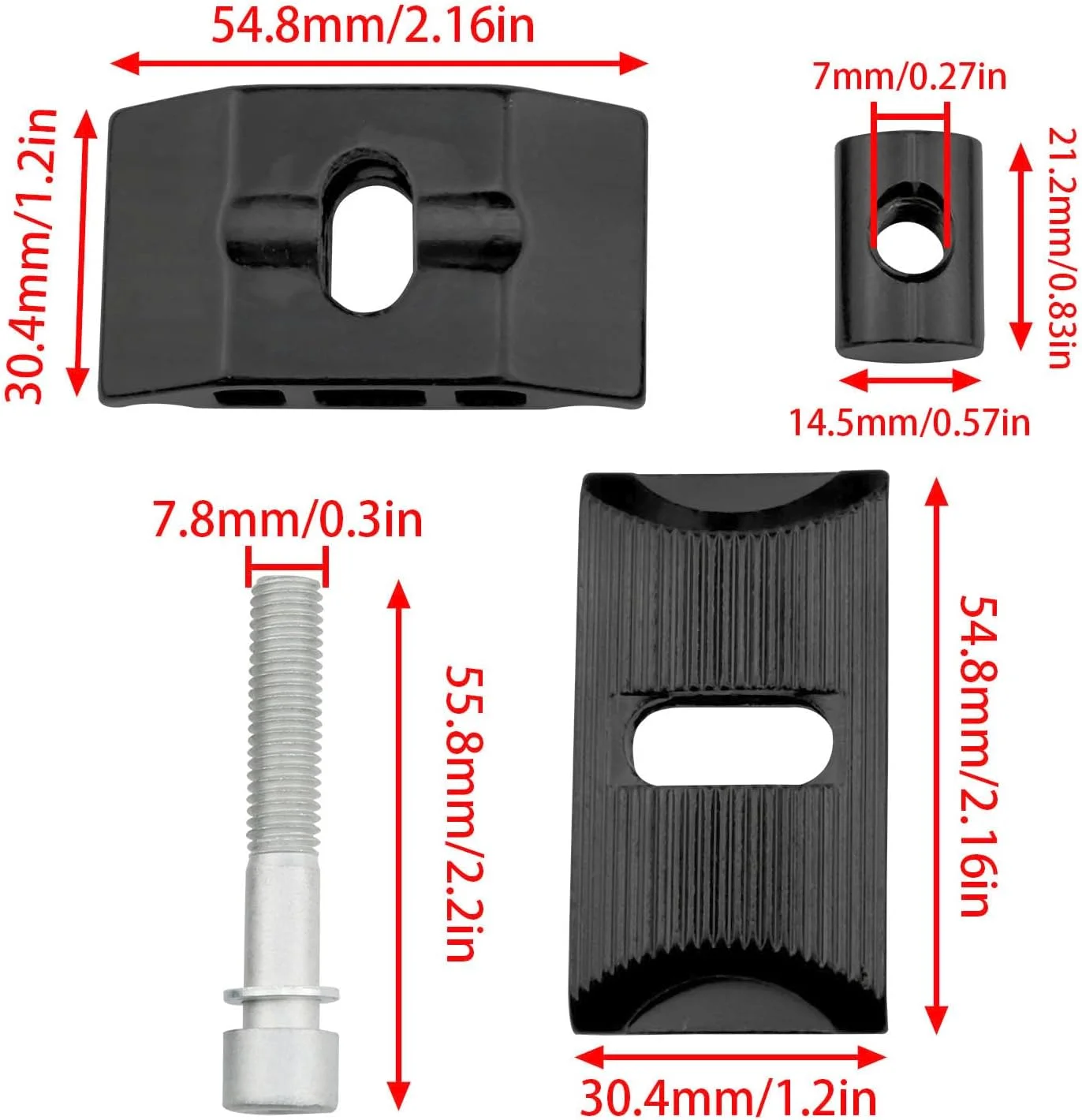 قطعات سر میله زین دوچرخه MTB آلیاژ آلومینیوم مقاوم / سر لوله زین دوچرخه ضد سایش / قطعات سر میله تکی لوله زین پیچ دار - مشکی 1 عدد قطعات سر میله زین دوچرخه MTB آلیاژ آلومینیوم مقاوم / سر لوله زین دوچرخه ضد سایش / قطعات سر میله تکی لوله زین پیچ دار - مشکی 1 عدد