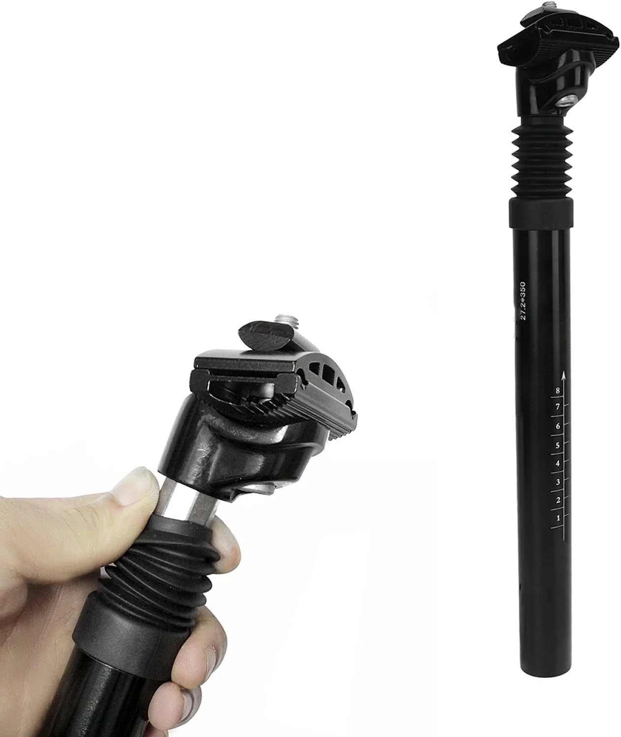 لوله زین فنردار، لوله زین آلیاژ آلومینیوم سبک وزن، لوله زین کمک فنر با ماشینکاری CNC برای دوچرخه سواری کوهستانی، 272x350 میلی متر. سواری راحت و نرم