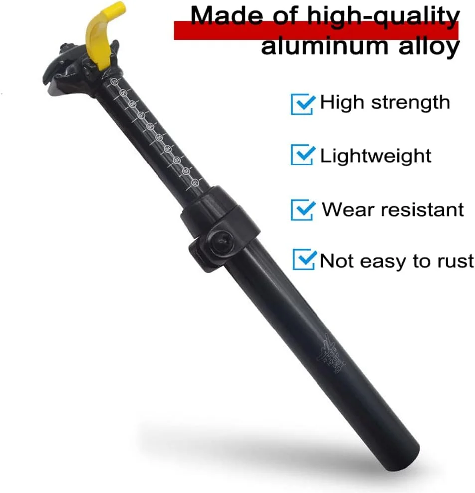 لوله زین دوچرخه با کنترل دستی، قابل تنظیم ارتفاع، کمک فنر هیدرولیک برای دوچرخه کوهستان و جاده