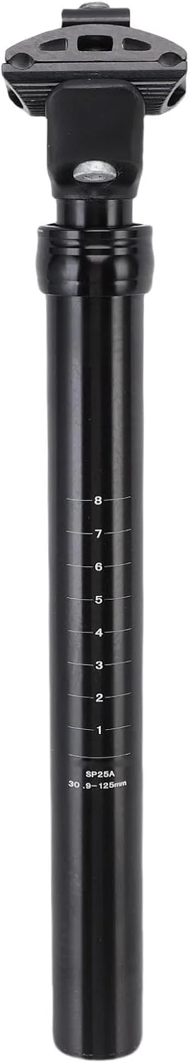 میله زین دوچرخه با سیستم تعلیق، آلیاژ آلومینیوم 30.9 میلی متر در 350 میلی متر با ارتفاع قابل تنظیم 125 میلی متر برای دوچرخه کوهستانی و جاده، جذب ضربه عالی برای سواری نرم در مسیرهای ناهموار میله زین دوچرخه با سیستم تعلیق، آلیاژ آلومینیوم 30.9 میلی متر در 350 میلی متر با ارتفاع قابل تنظیم 125 میلی متر برای دوچرخه کوهستانی و جاده، جذب ضربه عالی برای سواری نرم در مسیرهای ناهموار