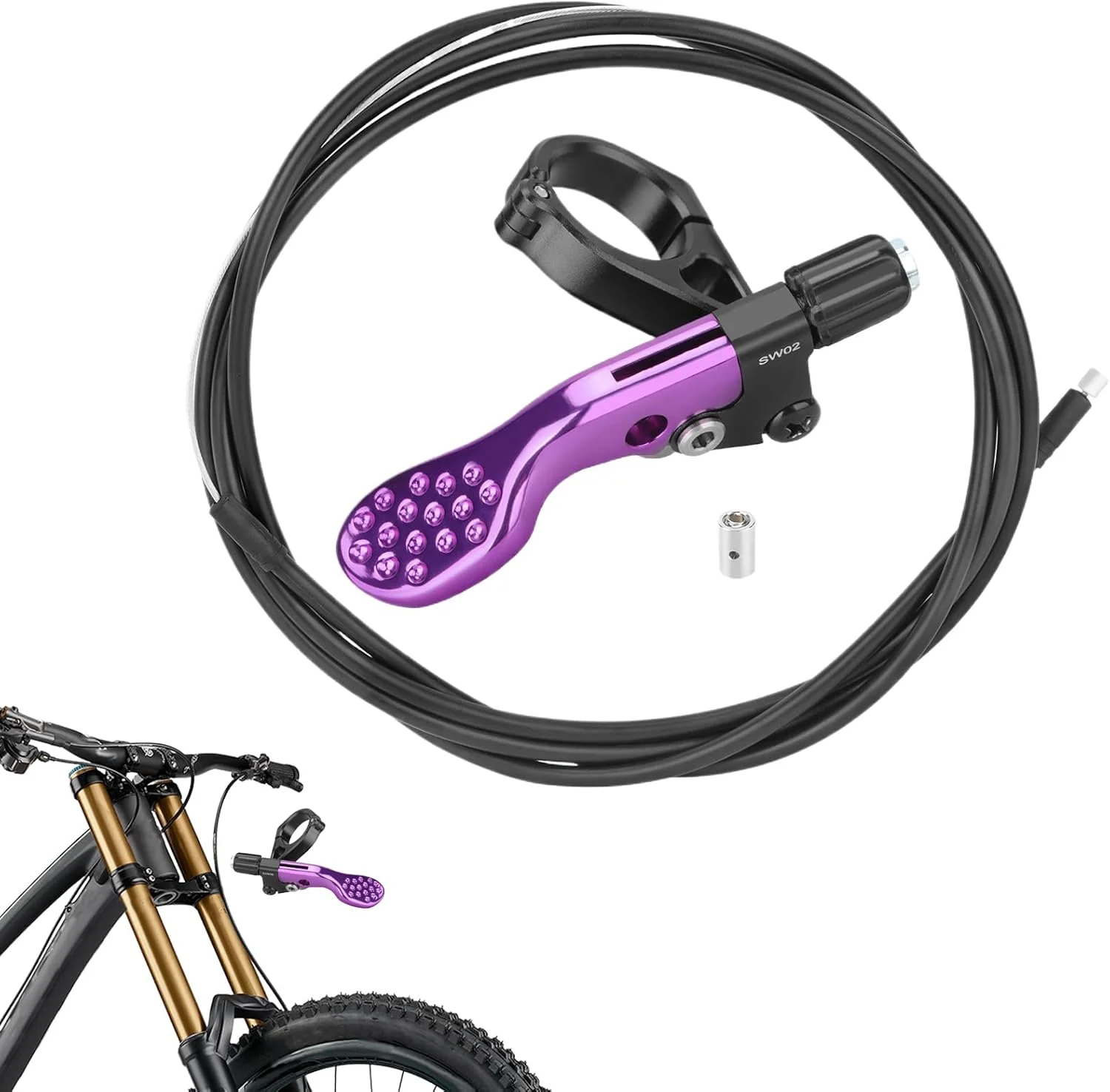 اهرم کنترل از راه دور لوله زین دوچرخه کوهستان با قابلیت تنظیم ارتفاع | اهرم کنترل از راه دور لوله زین با قابلیت تنظیم ارتفاع برای دوچرخه سواری