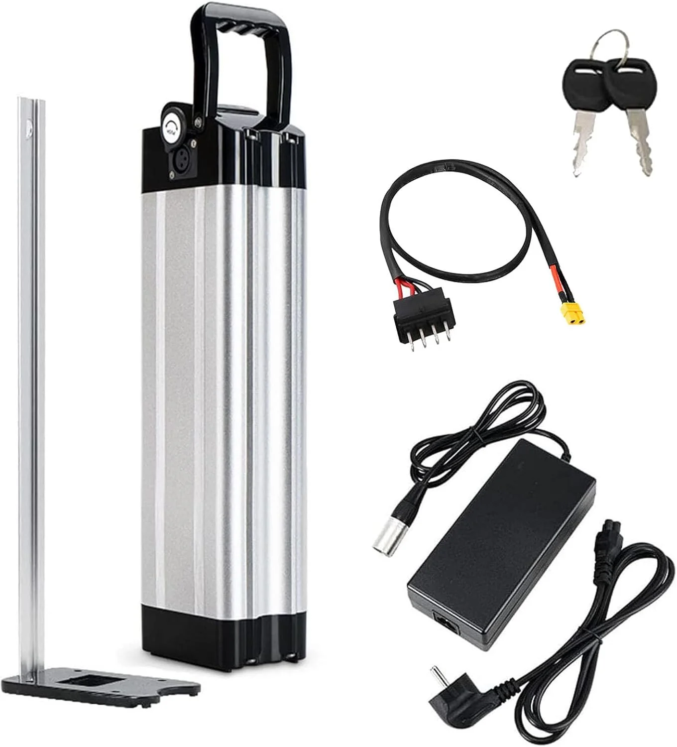 باتری لیتیوم یونی 24 ولت 25 آمپر ساعت 20 آمپر ساعت، باتری لیتیومی داخلی 36 ولت 15 آمپر ساعت 13 آمپر ساعت، باتری های دوچرخه برقی 48 ولت 10 آمپر ساعت تاشو برای موتور 300 وات - 600 وات با دسته