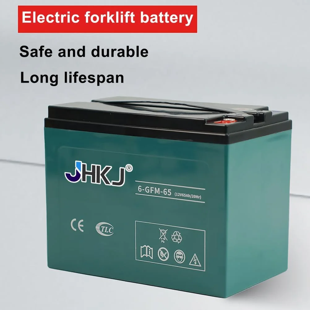 باطری ۱۲ ولت برقی پالت تراک، باطری اسیدی سربی ۱۲ ولت ۶۵ آمپر برای کیت های تبدیل موتور ۸۰۰ وات به همراه دسته باطری