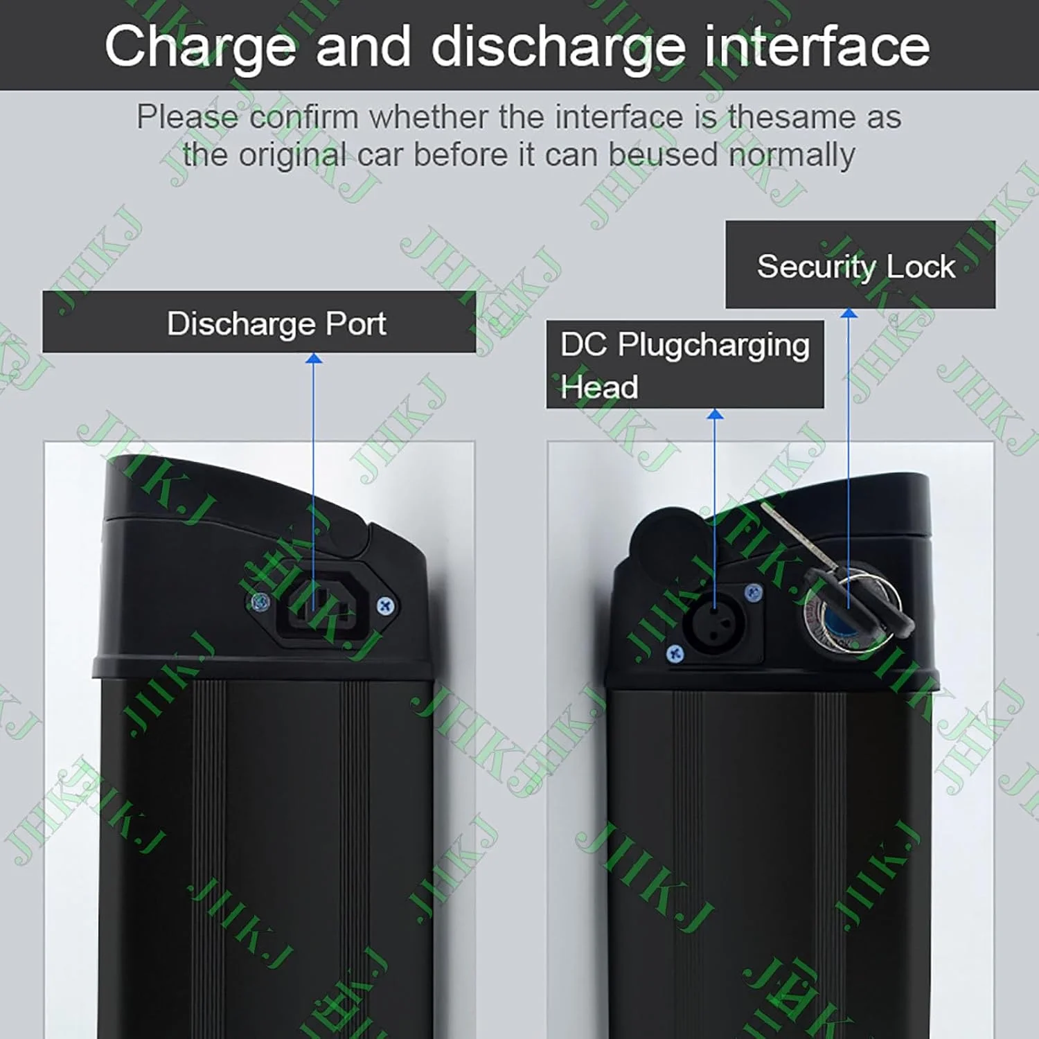 باتری های دوچرخه برقی 48 ولت 20 آمپر ساعت 18 آمپر ساعت، باتری های 36 ولت 10.4 آمپر ساعت 13 آمپر ساعت قابل تعویض برای کیت های تبدیل موتور 350 وات - 950 وات، باتری لیتیومی داخلی با قفل ایمنی