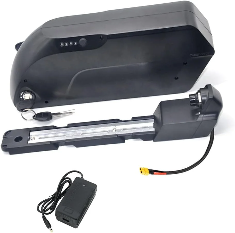 باتری لیتیومی 48 ولت 17.5 آمپر ساعت 15 آمپر ساعت و 36 ولت 8 آمپر ساعت 10 آمپر ساعت برای دوچرخه کوهستانی برقی با رابط USB و کلید برای کیت های تبدیل موتور 250 وات - 850 وات