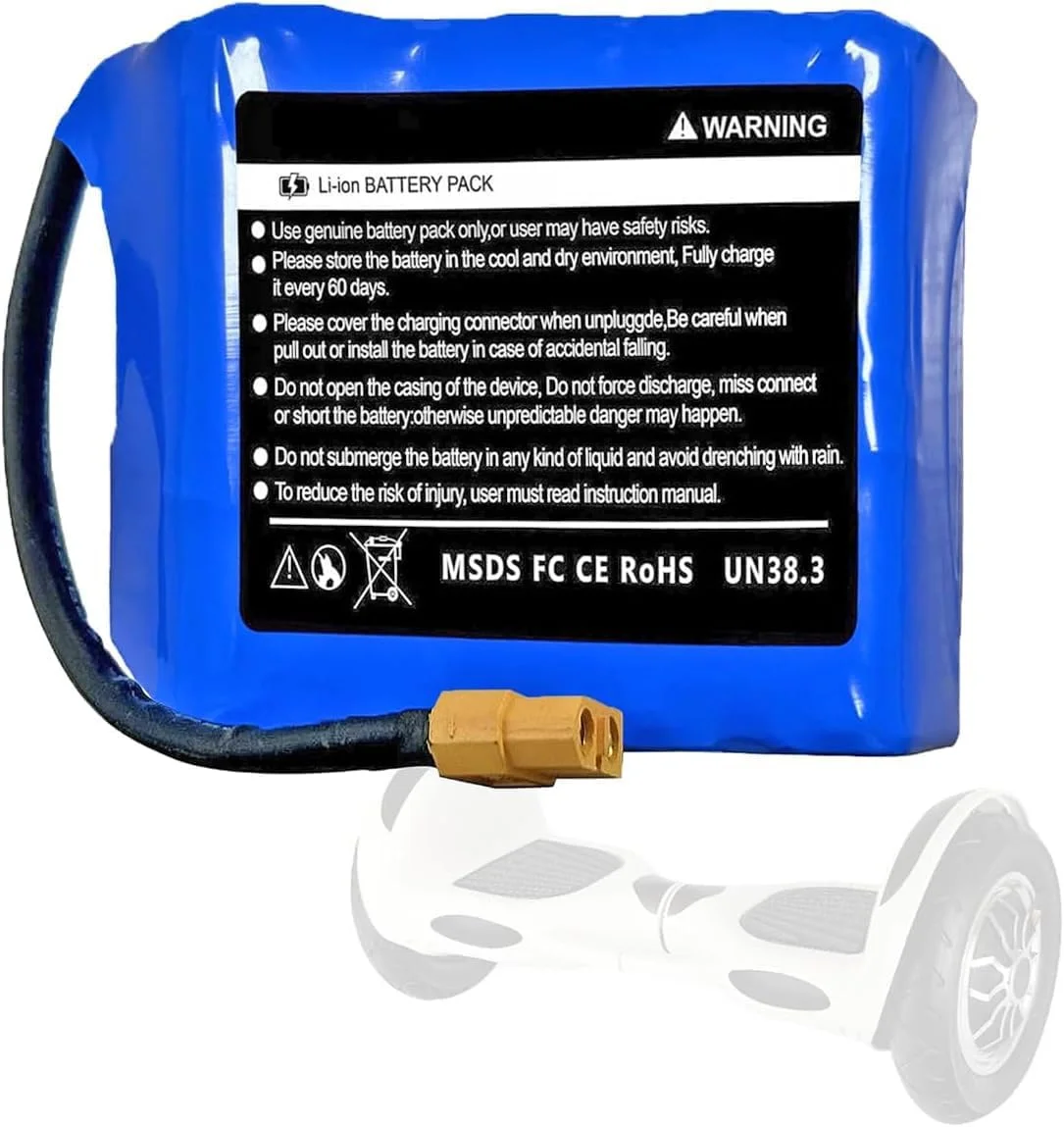بسته باتری لیتیوم-یونی 25.2 ولت 4000 میلی آمپر ساعت، باتری جایگزین 29.4 ولت 4000 میلی آمپر ساعت برای کیت های موتور 117.6 وات ساعت با پلاگ XT60