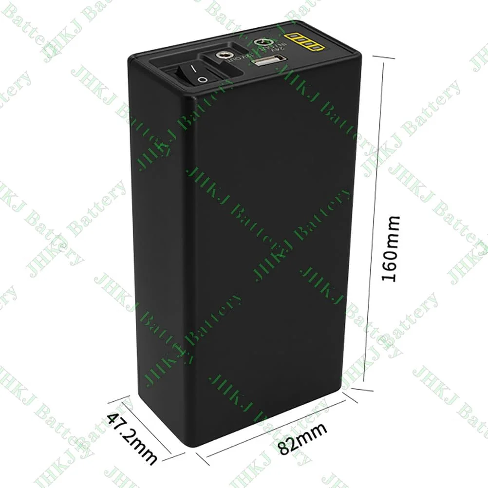 باتری لیتیومی 24 ولت با ظرفیت 28000mAh، 30800mAh، 35000mAh و 44800mAh، باتری قابل شارژ 24 ولت DC برای چراغ LED، باتری یونیورسال با نمایشگر قدرت و USB
