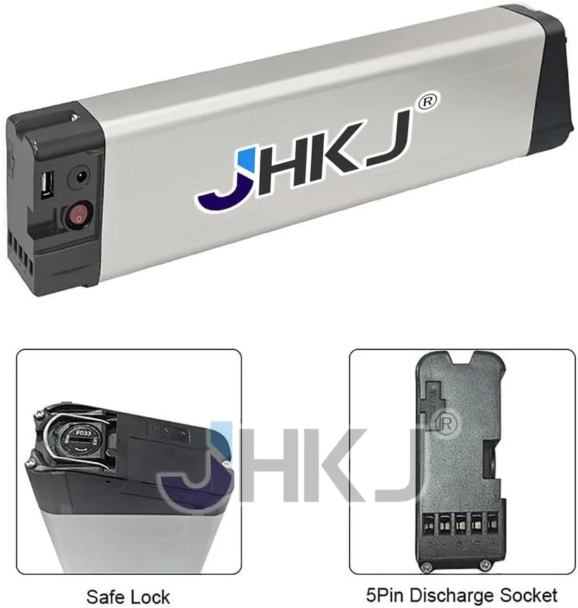 باتری دوچرخه برقی 36 ولت 7.8 آمپر ساعت 10 آمپر ساعت 14 آمپر ساعت باتری لیتیومی داخلی 48 ولت 10.4 آمپر ساعت باتری تاشو برای کیت های تبدیل موتور 250 وات - 500 وات با پورت USB