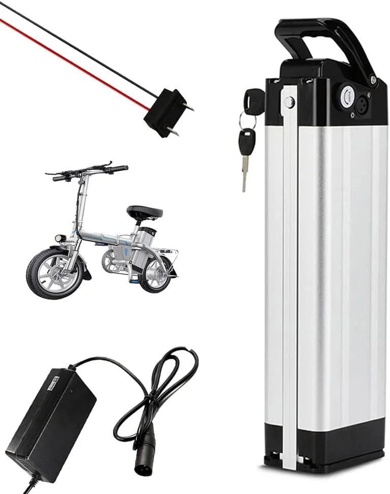 باتری لیتیومی دوچرخه برقی 48 ولت، 48 ولت 10.4 آمپر ساعت، 12 آمپر ساعت، 15 آمپر ساعت، 18 آمپر ساعت، 20 آمپر ساعت، باتری لیتیوم یونی قابل جابجایی برای کیت موتور دوچرخه برقی 0-1000 وات با شارژر و BMS، 48 ولت، 12 آمپر ساعت