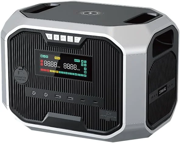 نیروگاه برق قابل حمل 1200 وات LiFePO4 باتری پشتیبان فسفات آهن لیتیوم ژنراتور خورشیدی الکترونیکی برای کمپینگ، مسافرت با RV، فضای باز و برق اضطراری