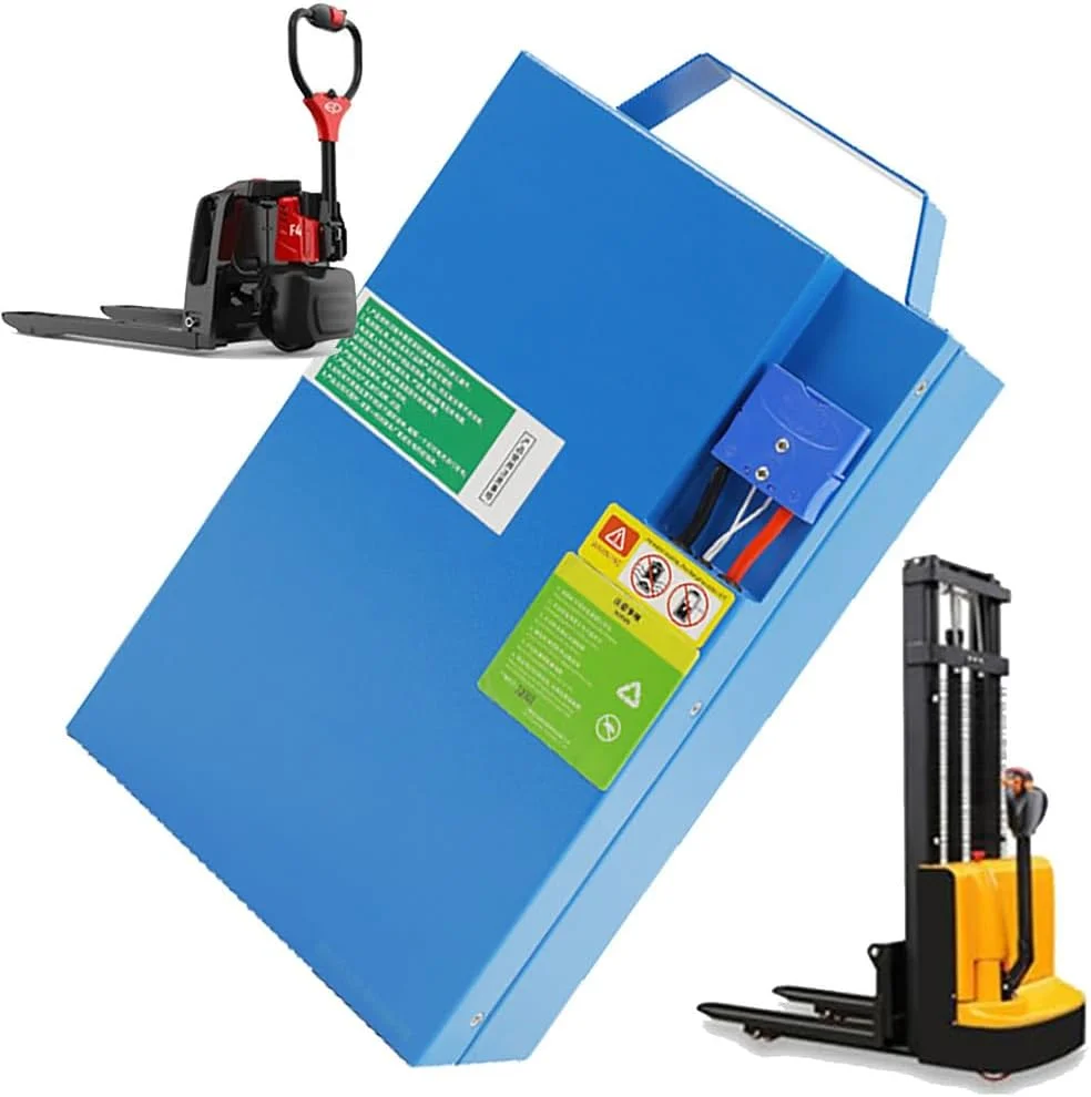 باتری لیتیوم آهن فسفات 48 ولت 20 آمپر ساعت برای لیفتراک برقی، دارای سیستم BMS داخلی و دسته، باتری پالت تراک 48 ولت برای مدل P15JW