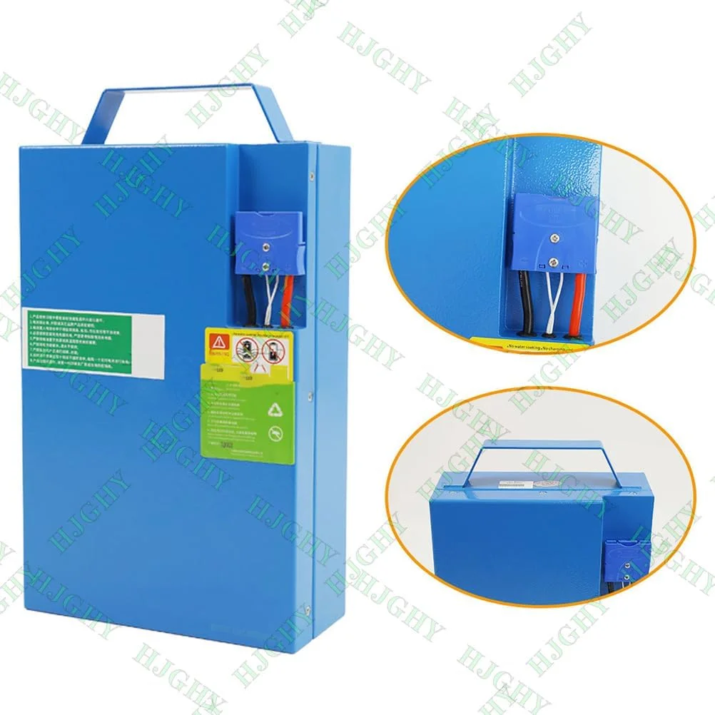 باتری لیتیوم آهن فسفات 48 ولت 20 آمپر ساعت برای لیفتراک برقی، دارای سیستم BMS داخلی و دسته، باتری پالت تراک 48 ولت برای مدل P15JW