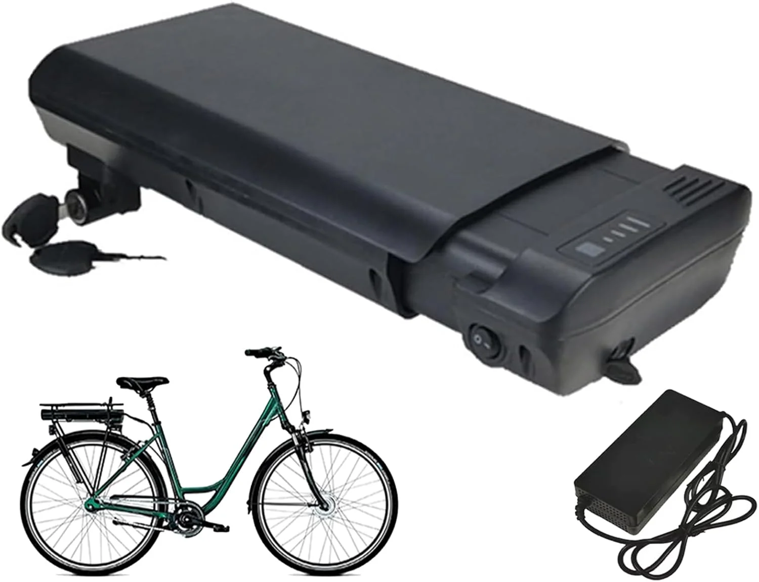 باطری لیتیومی 36 ولت 8 آمپر ساعت 10 آمپر ساعت رک چمدان 24 ولت 10.5 آمپر ساعت 10 آمپر ساعت 12 آمپر ساعت 8.7 آمپر ساعت باطری لیتیومی رک عقب دوچرخه برقی برای کیت موتور 0-400 وات با شارژر