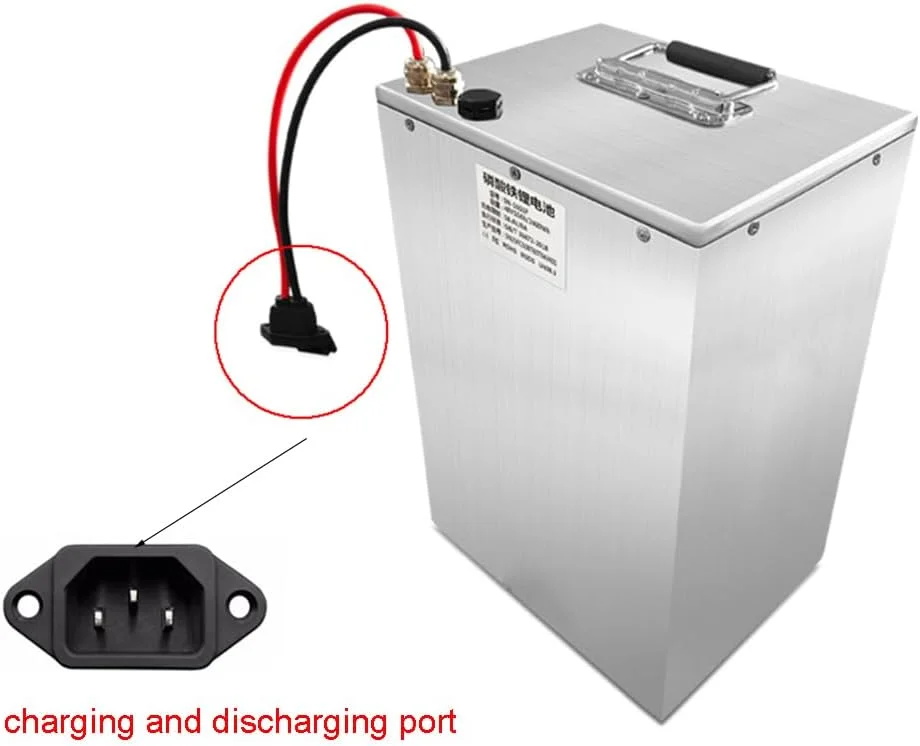 بسته باتری لیتیومی موتور سیکلت 48 ولت 60 ولت 72 ولت 40 آمپر ساعت 50 آمپر ساعت 55 آمپر ساعت 58 آمپر ساعت 66.2 آمپر ساعت، باتری های متحرک موتور سیکلت 60 ولت 72 ولت به همراه شارژر برای موتورهای برقی 0-5000 وات، سه چرخه و گلف کارت، 48 ولت، 55 آمپر ساعت